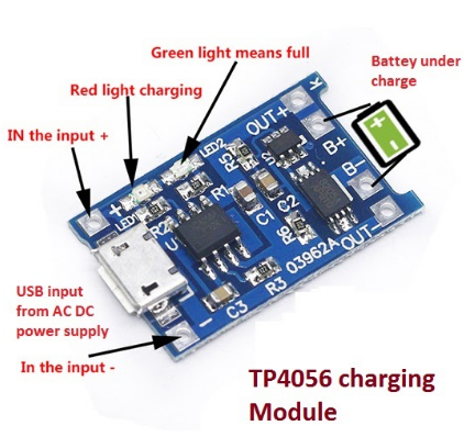 TP4056 USB-C Charging Module – Lithium Battery Charger with USB Type-C Port